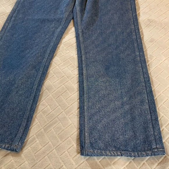 BDG Womens 27 Denim Jeans Blue Relaxed Straight Glitter High Rise Button Fly - Picture 4 of 13